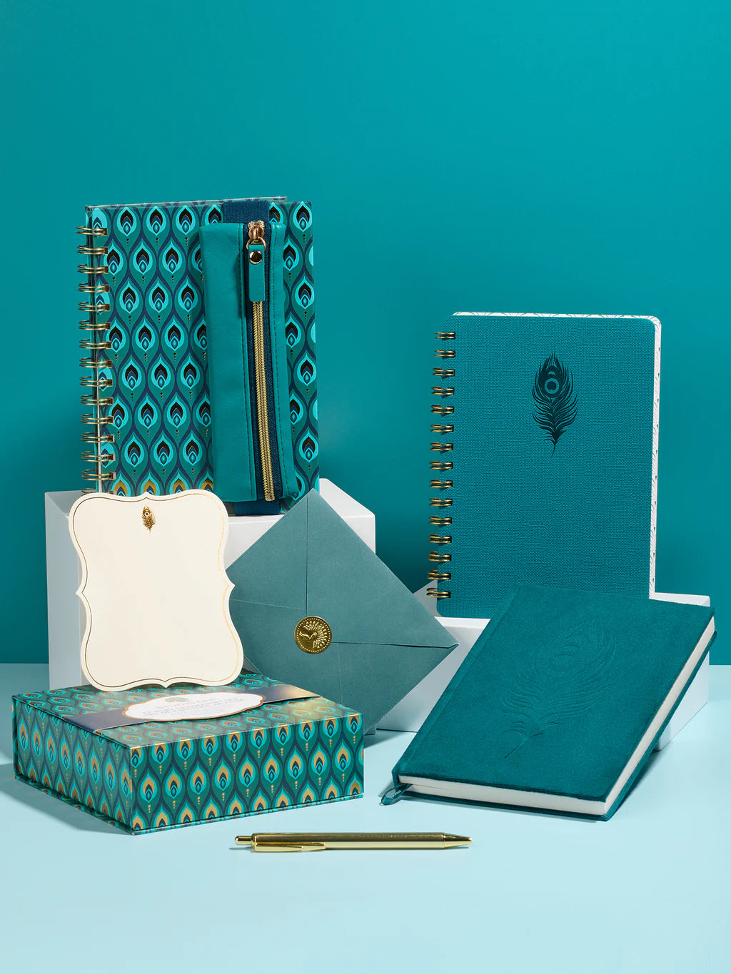 Cascading Plumes Oliver Notebook With Pen Pocket