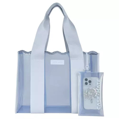 Case-Mate Carolina Blue Crochet Wave Jelly Tote Bag