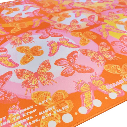 Chan Art - Orange Butterfly Dot Mahjong Mat