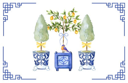 11 x 17 Chinoiserie Acrylic Insert Set of 10