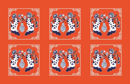 11 x 17 Chinoiserie Acrylic Insert Set of 10
