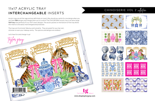 11x17 Chinoiserie Vol. 2, Tray Insert Set of 10