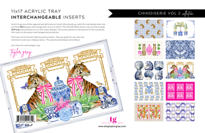 11x17 Chinoiserie Vol. 2, Tray Insert Set of 10