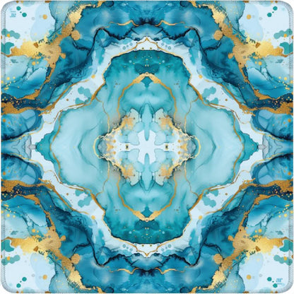 Anders Ruff Design- Coastal Aqua Marble Mahjong Mat