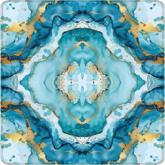 Anders Ruff Design- Coastal Aqua Marble Mahjong Mat