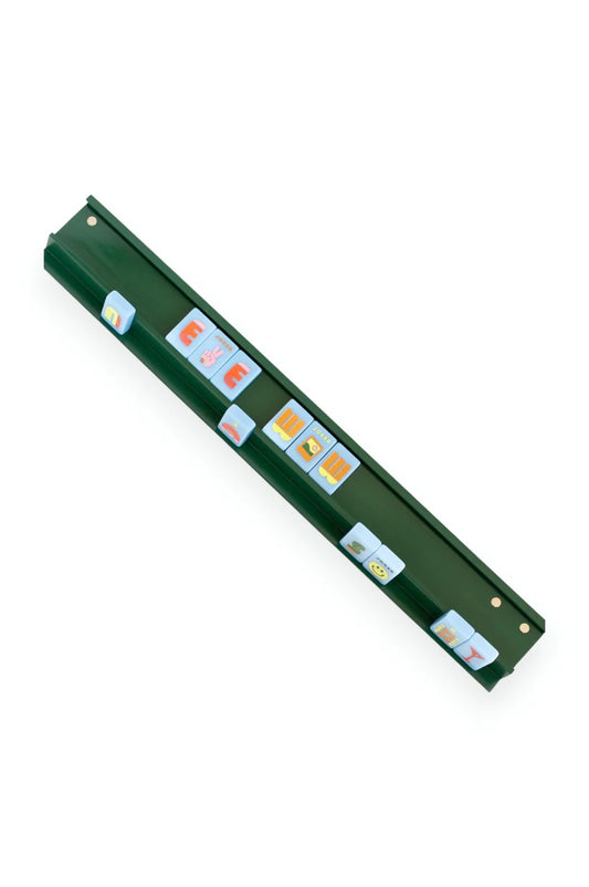 Mahjong Racks & Pushers- Dark Green (Set of 4)