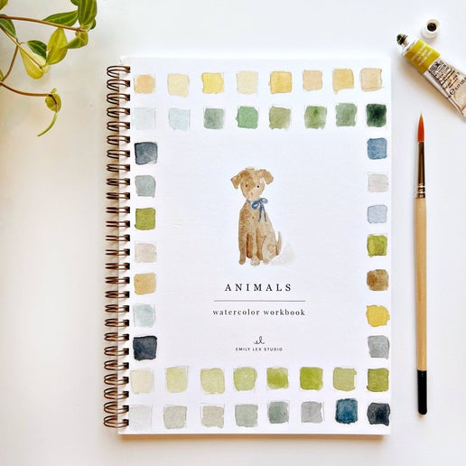 Emily Lex Watercolor Book- Animals