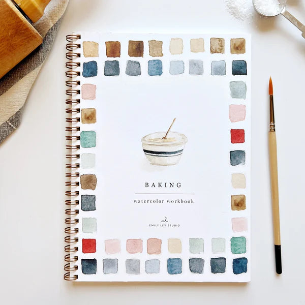 Emily Lex Watercolor Workbook- Baking