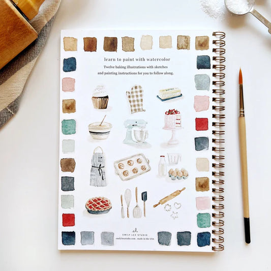 Emily Lex Watercolor Workbook- Baking