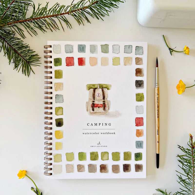 Emily Lex Watercolor Workbook- Camping