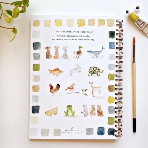 Emily Lex Watercolor Book- Animals