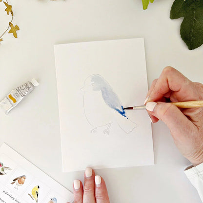 Emily Lex Paintable Watercolor Notecards- Backyard Birds