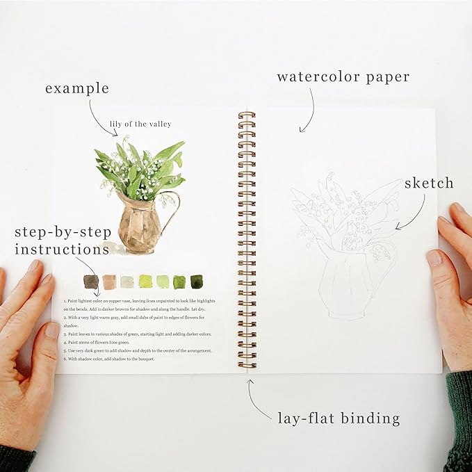 Emily Lex Watercolor Workbook- Bouquets