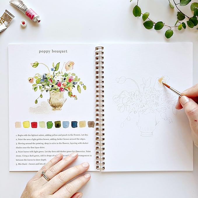 Emily Lex Watercolor Workbook- Bouquets