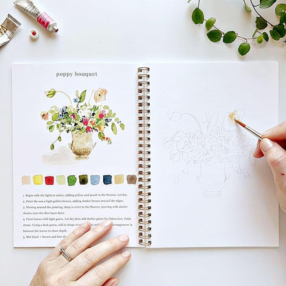 Emily Lex Watercolor Workbook- Bouquets