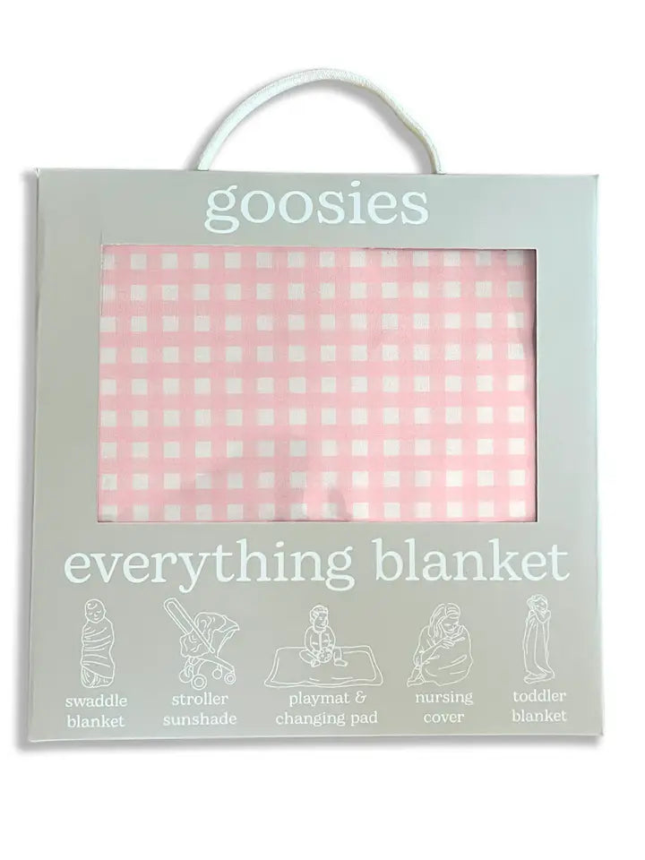 Everything Blanket- Gingham in Cottage Pink