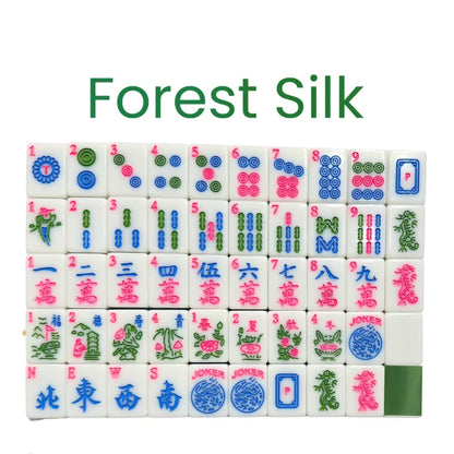 Forest Silk Mahjong Tiles