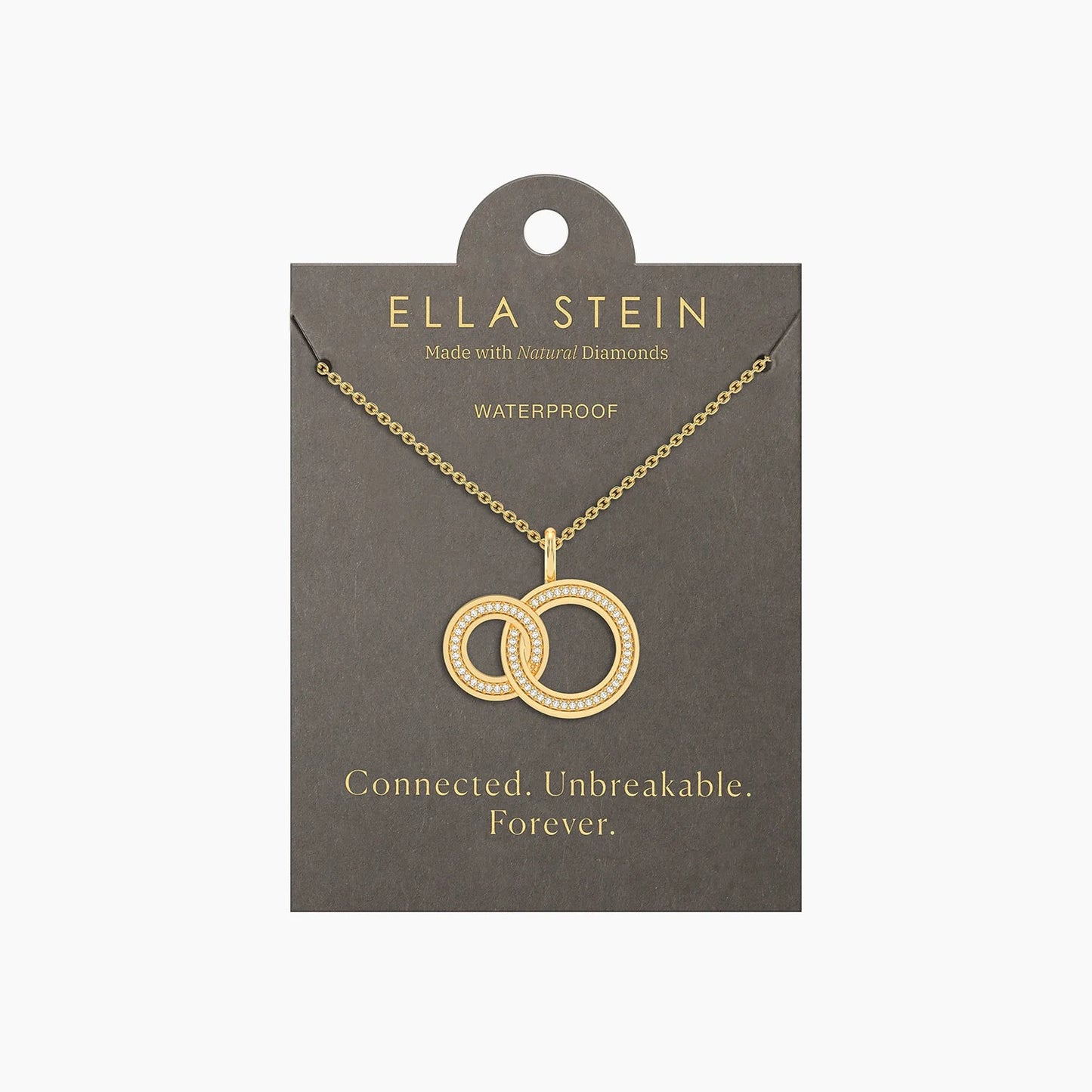 Waterproof Gold Forever Linked Pendant Necklace