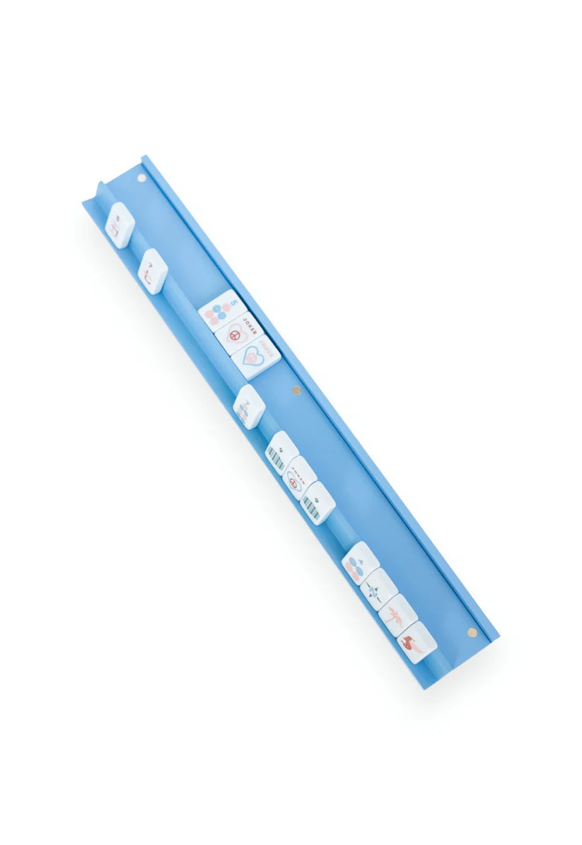 Mahjong Racks & Pushers- French Blue (Set of 4)