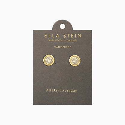 Waterproof Gold Circle Rope Stud Earrings