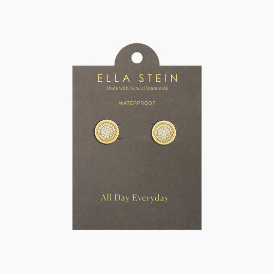 Waterproof Gold Circle Rope Stud Earrings