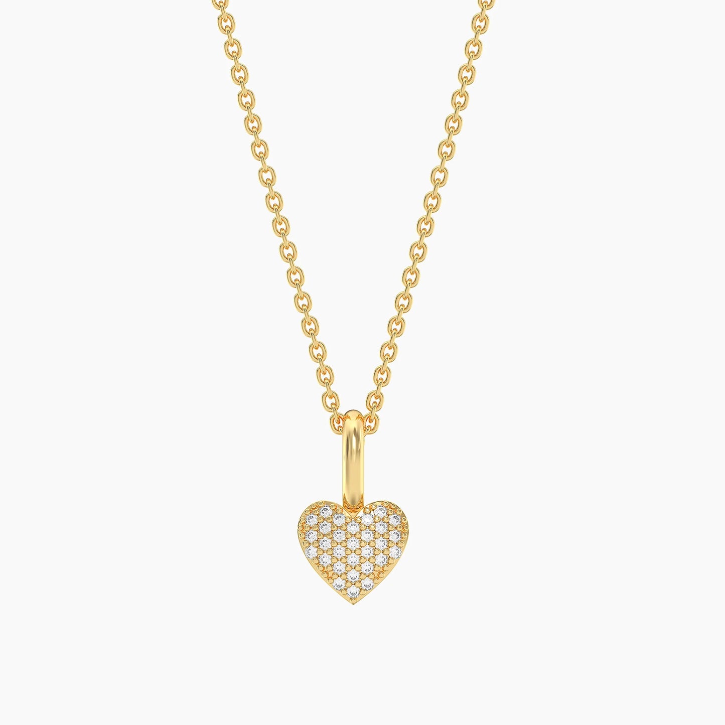 Waterproof Gold Small Heart Pendant Necklace