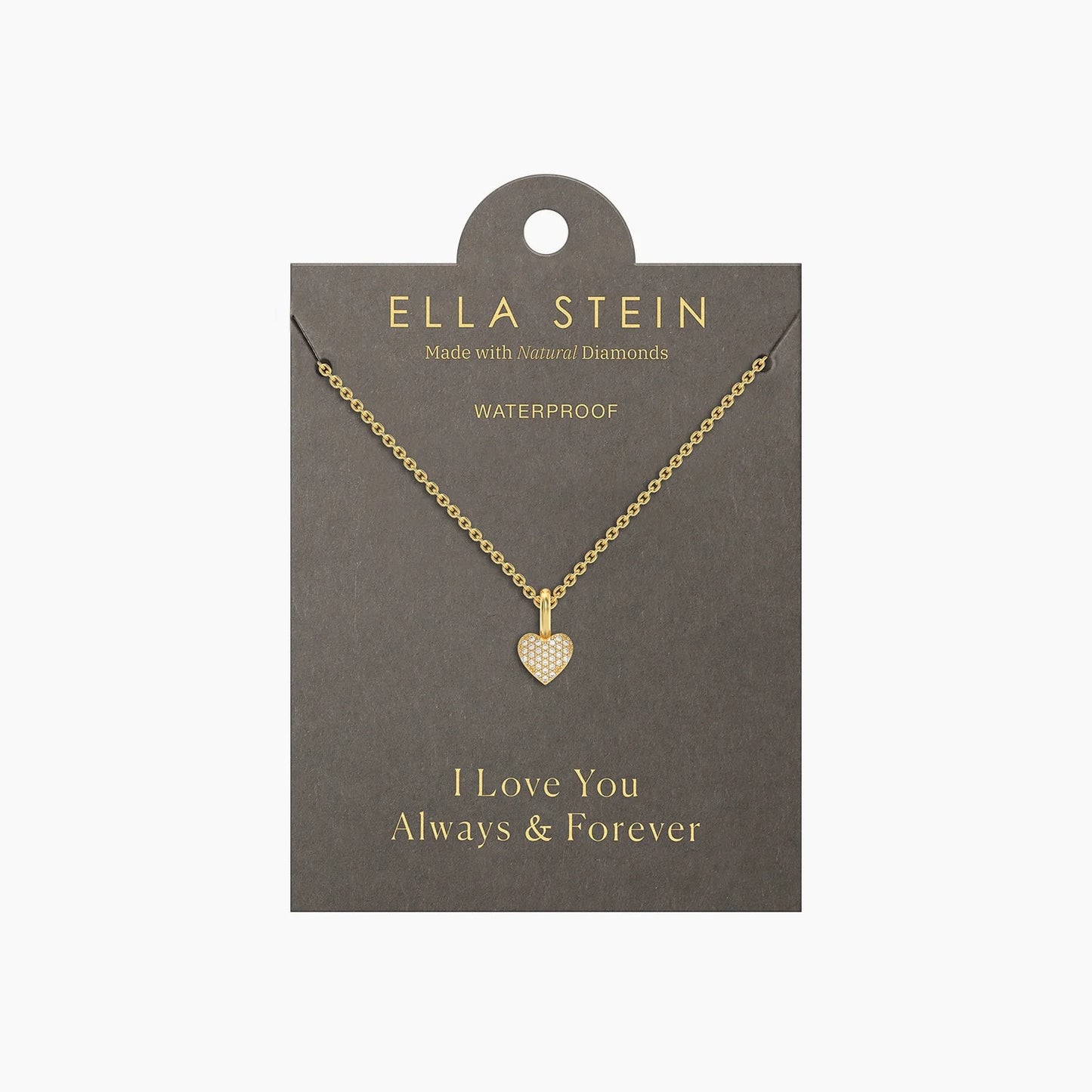 Waterproof Gold Small Heart Pendant Necklace