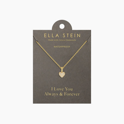 Waterproof Gold Small Heart Pendant Necklace