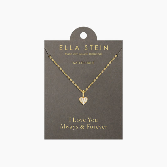 Waterproof Gold Small Heart Pendant Necklace