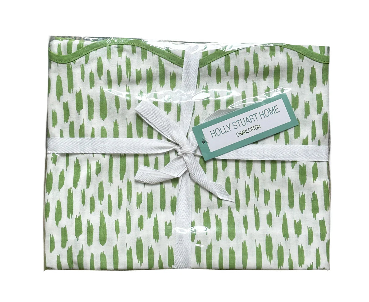 MAHJONG AND GAME TABLECLOTH ~ DASH GREEN TEA