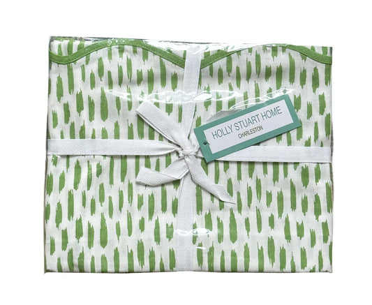 MAHJONG AND GAME TABLECLOTH ~ DASH GREEN TEA