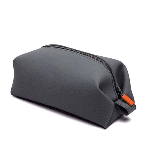 Men's Waterproof Silicone Toiletry Bag | Travel Kit: Dark Grey