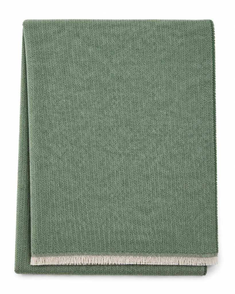 Cotton Mini Herringbone- Moss Green