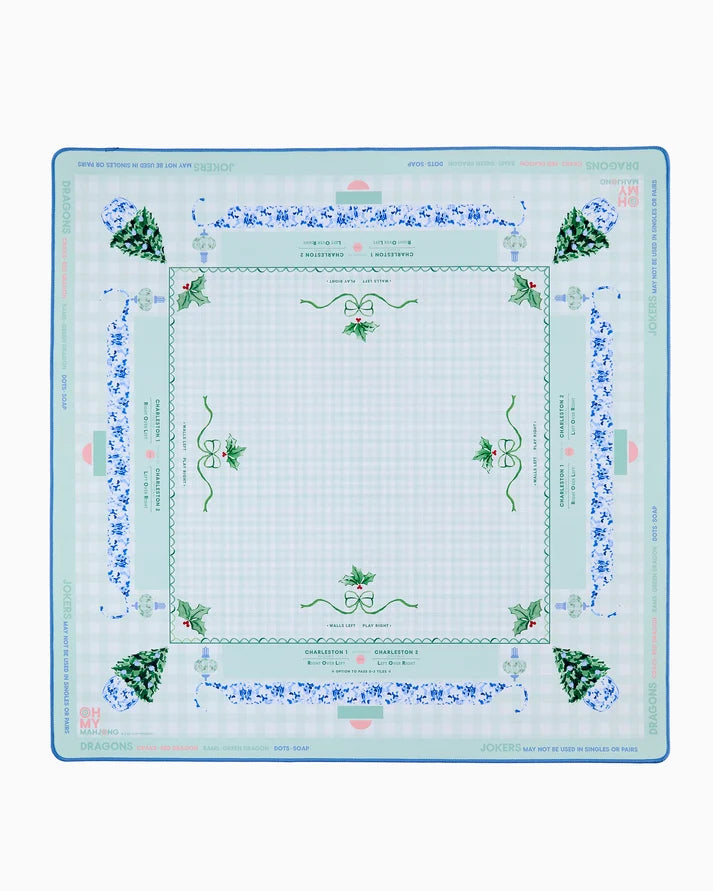 Holly Jolly Mahjong Mat In Tube