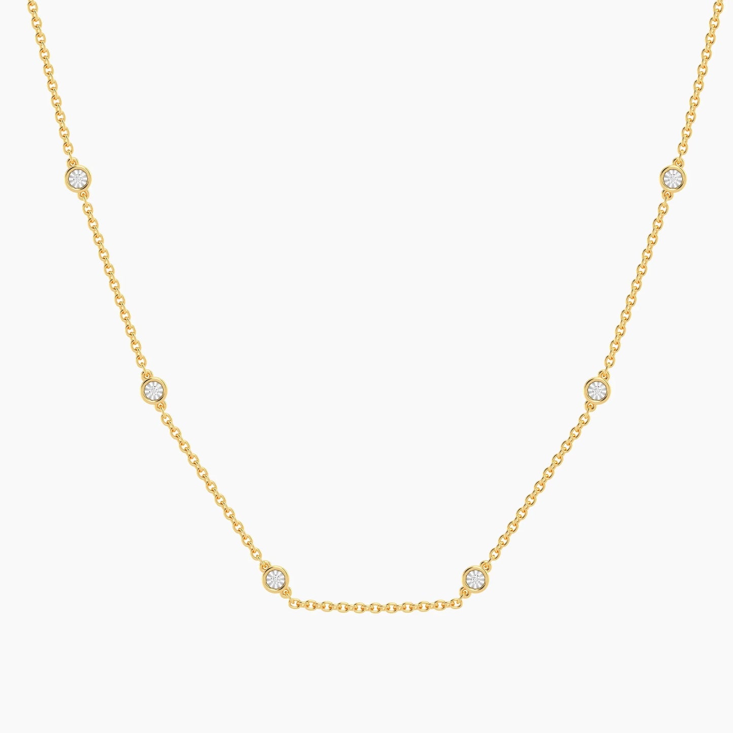 Waterproof Gold In the Loop Chain Necklace