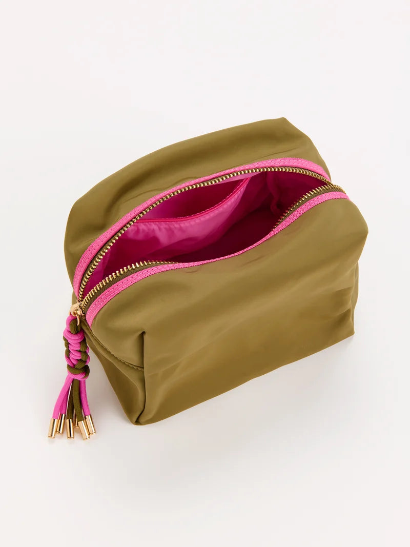 Jet Large Boxy Zip Pouch- Olive