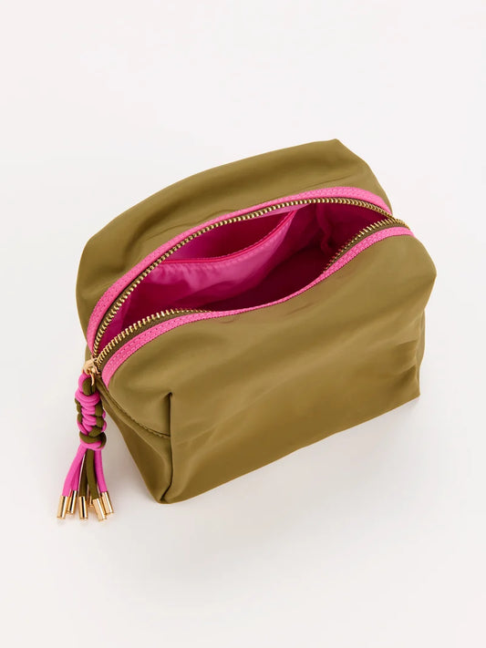 Jet Large Boxy Zip Pouch- Olive