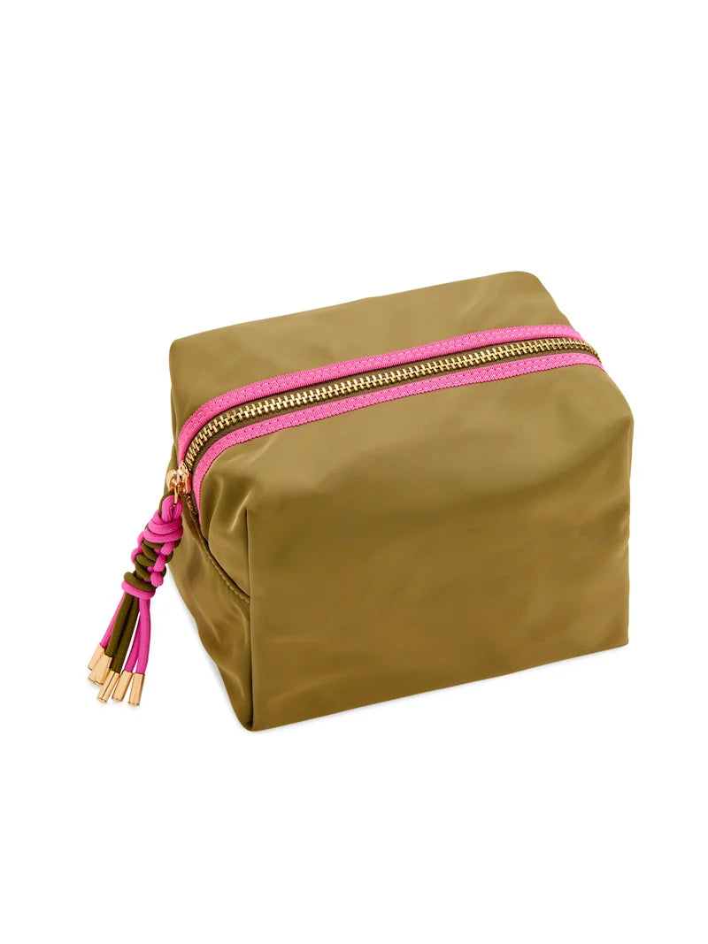 Jet Large Boxy Zip Pouch- Olive