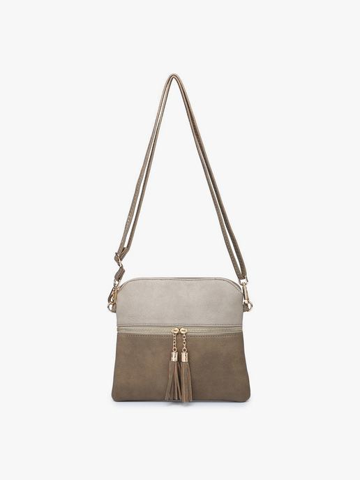 Tara Double Zip Crossbody Bag/Wristlet for Women