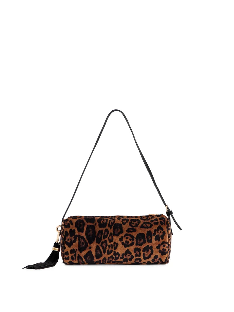 Kylie Barrel Shoulder Bag- Leopard