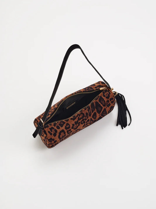 Kylie Barrel Shoulder Bag- Leopard