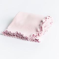 Lettuce Leaf Receiving Blanket w/Ribbon Tie