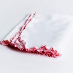 Lettuce Leaf Receiving Blanket w/Ribbon Tie