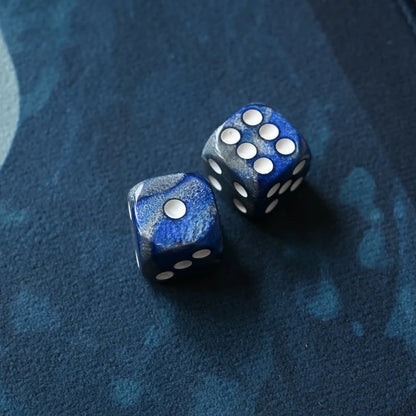 Mahjong Dice (Pair of 2): Blue & Grey