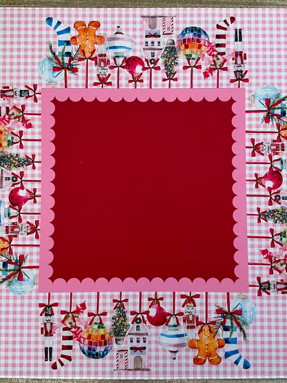 Mahjong Mat Preppy Christmas