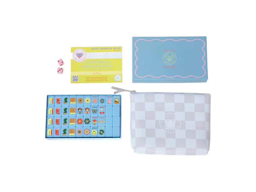 Mod French Blue Tiles & Dice- French Blue