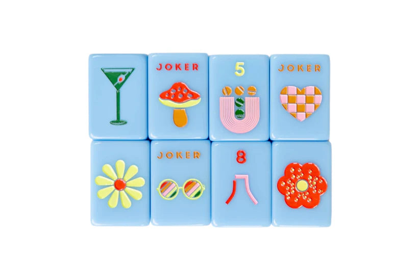 Mod French Blue Tiles & Dice- French Blue