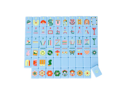 Mod French Blue Tiles & Dice- French Blue