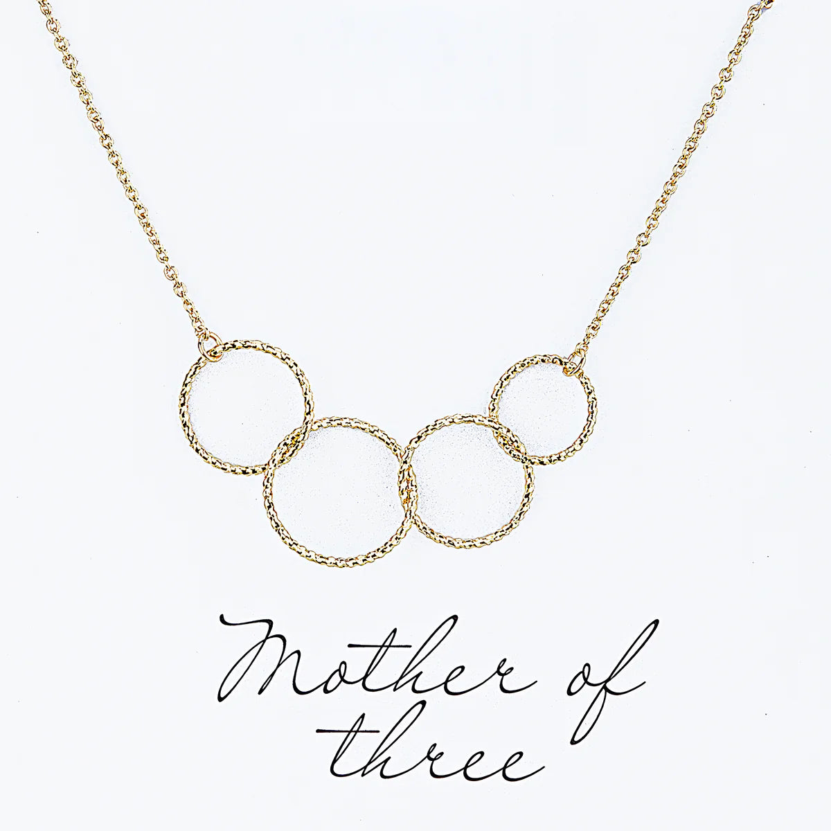 Alexa's Angels Circles of Love Mom Gold Necklace