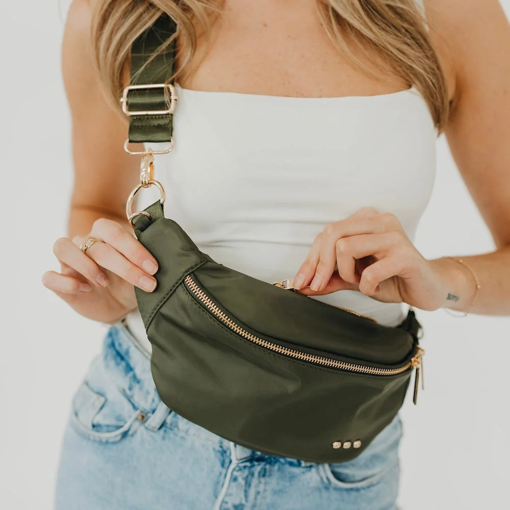 Nylon Susie Sidekick Bum Bag- Olive